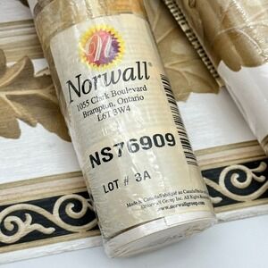 Vintage Norwall Wallpaper Border NS76909‎ Lot 3A Gold Leaves